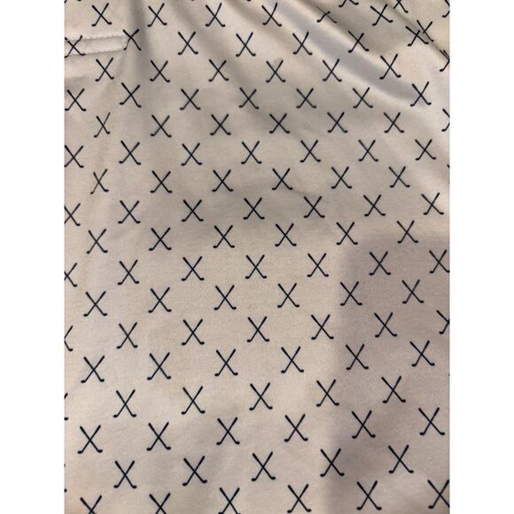 Maelreg Men's GolfShirt White Crossed Clubs Performance Polo Golf 4XL Big - Picture 4 of 7